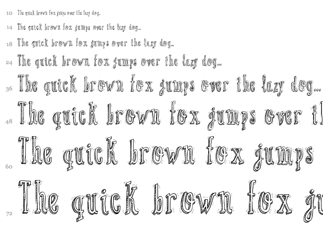 Little Kid font waterfall